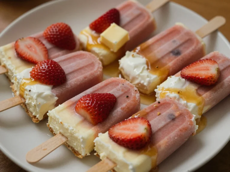 Strawberry Cheesecake Popsicles
