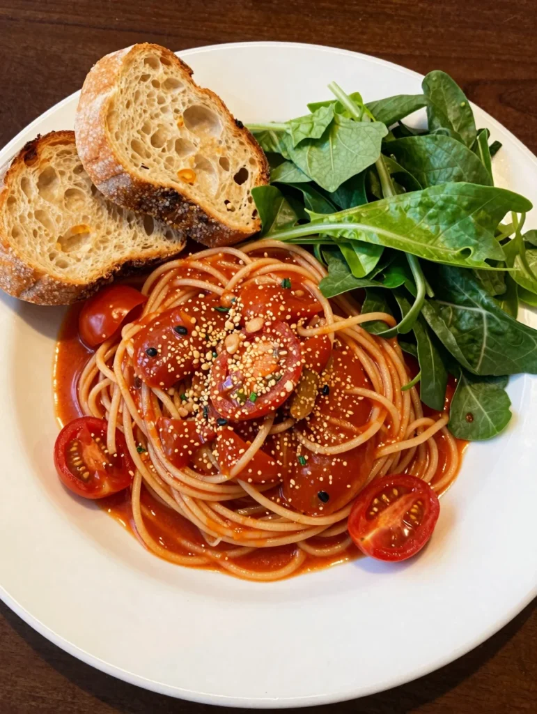 Summer Pasta with Burst Tomatoes