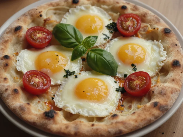 Tomato Basil Breakfast Flatbread