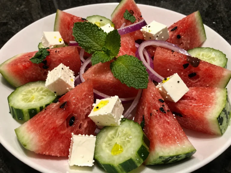 Watermelon Cucumber Salad